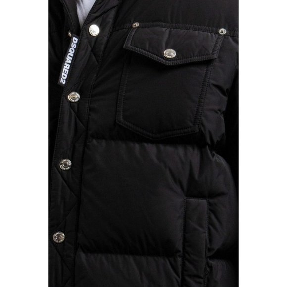 DSQUARED2 Mens Black Puffer Quilted Down Jacket Sz 50/Large NWT S74AM1097 - Picture 15 of 16